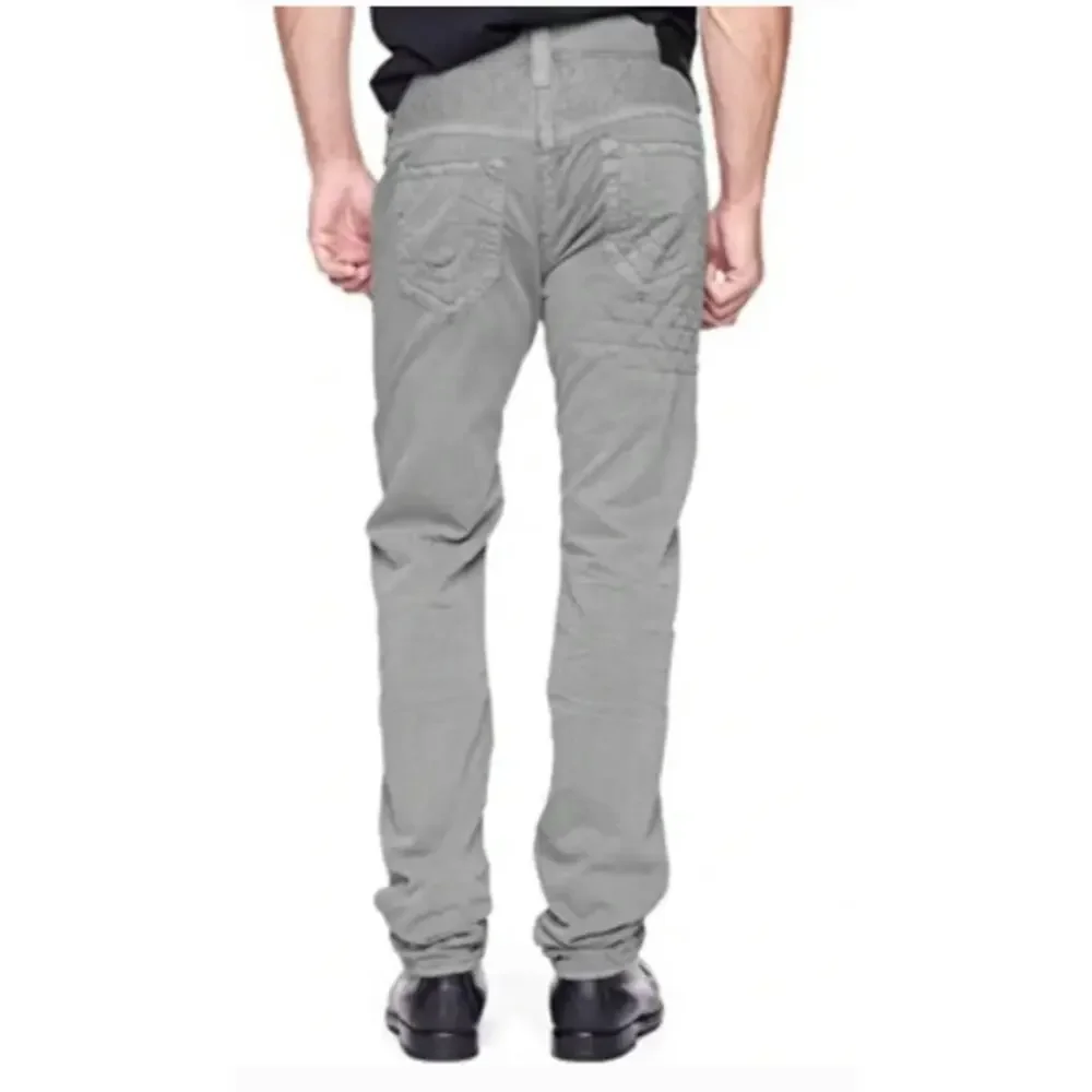 True Religion Jeans Dean Geo Quilted Patch Gray Denim Mens 29‎ (30x29 ACTUAL)
